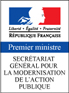 Retour à l'accueil, Secrétariat Général pour la modernisation de l'action publique, Premier ministre, République Française